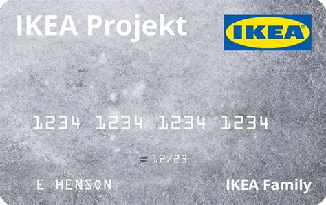 ikea projekt card login